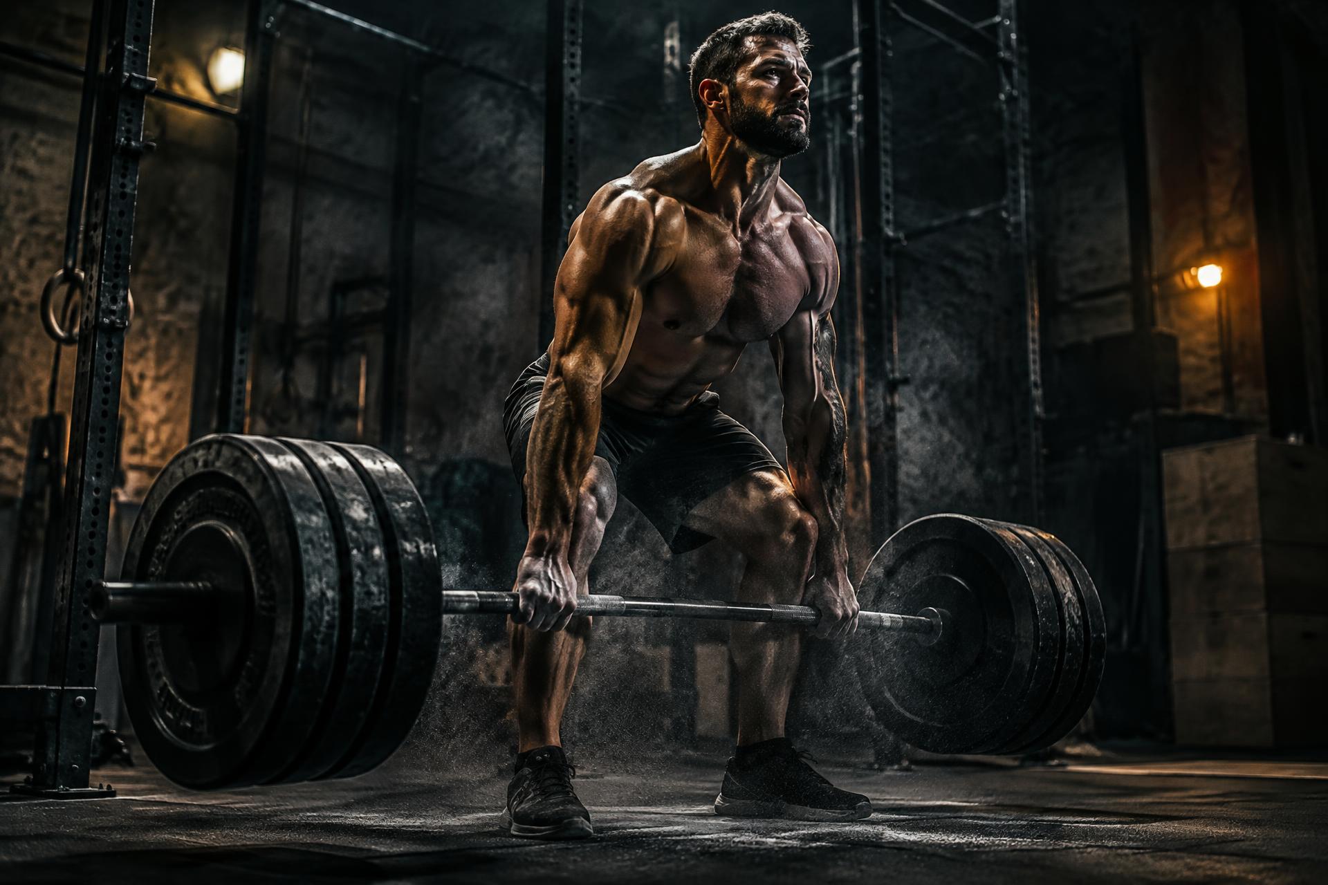 Athlete performing a heavy deadlift at Iron House